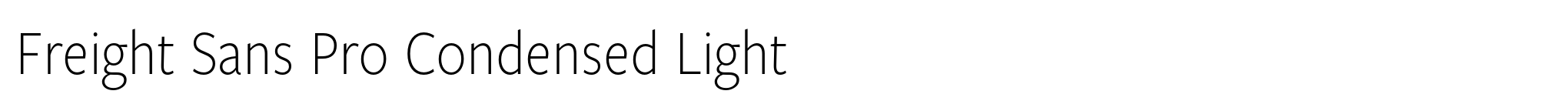 Freight Sans Pro Condensed Light image